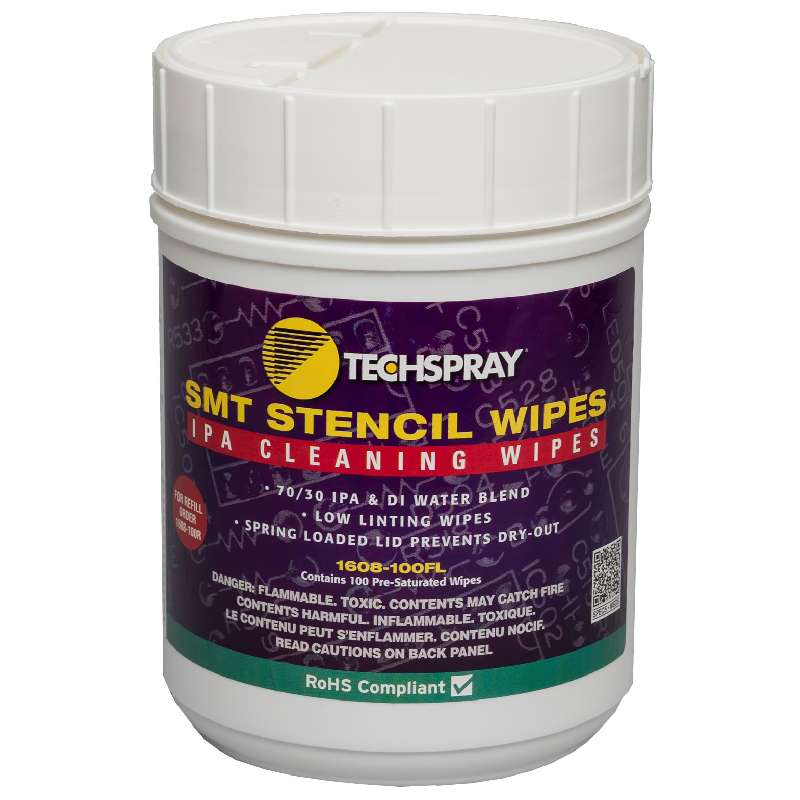 Prostech Techspray 1608-100FLSP Isopropyl Alcohol (IPA) Wipes