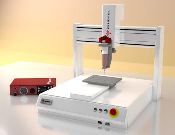 Desktop Dispensing System for underfill adhesive