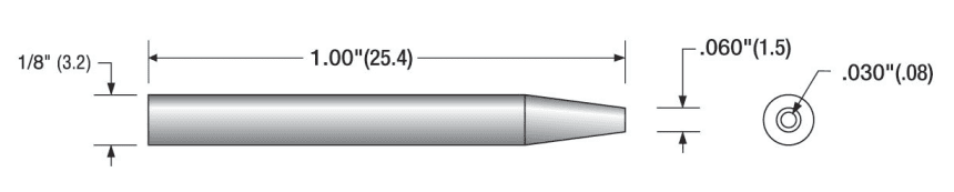 20-0114 Desoldering Tip, 25.4mm L