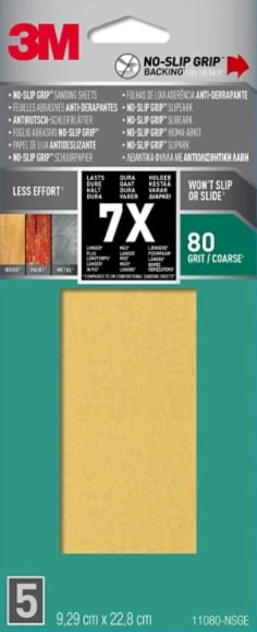 3M™ NO-SLIP GRIP™ Sanding Sheets 11080-NSGE