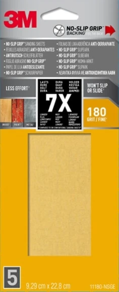 3M™ Advanced Sandpaper with NO-SLIP GRIP™ Backing 11180-NSGE