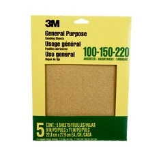 3M™ Aluminum Oxide Sandpaper Assorted Grit, 9005NA