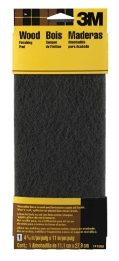 3M™ Hand Sanding Wood Finishing Pad 7415NA, Gray Fine