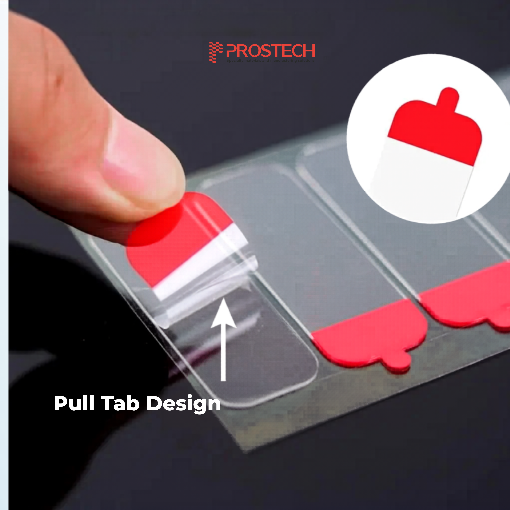 Pull-Tab design for tapes