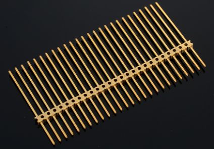 Gold-plated tape square pins for automatic insertion